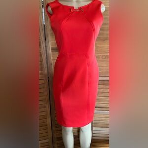 Ivanka Trump Vibrant Red Midi Dress